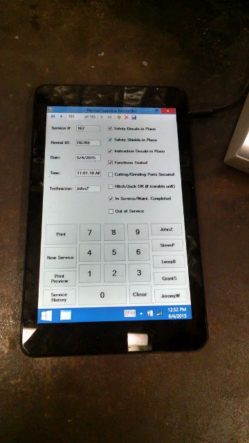 Getting Equipment Maintenance Records Into MS Excel Via a Tablet.