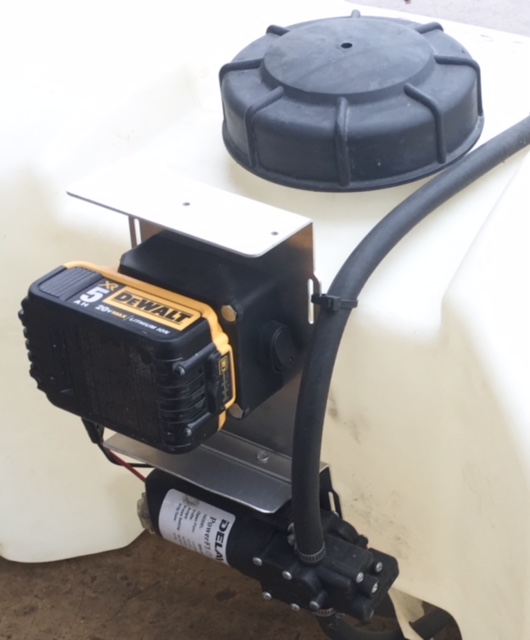 15 Gal Portable Water Tank with 20V DeWalt Battery 4