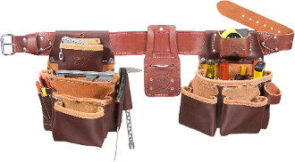 23 Pocket  Brown Leather Framer 3" Belt