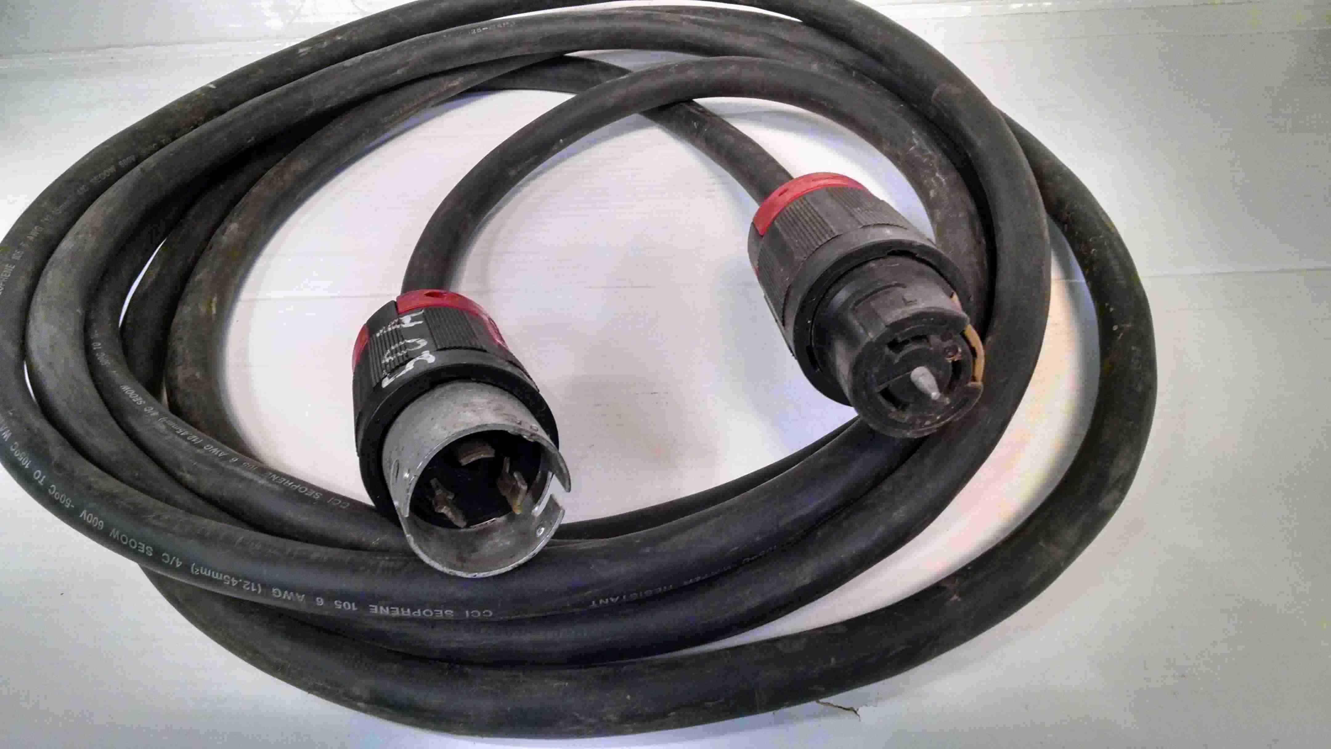 Extension Cord - 6 Guage, 50FT, 4 Wire, 240V, 50A