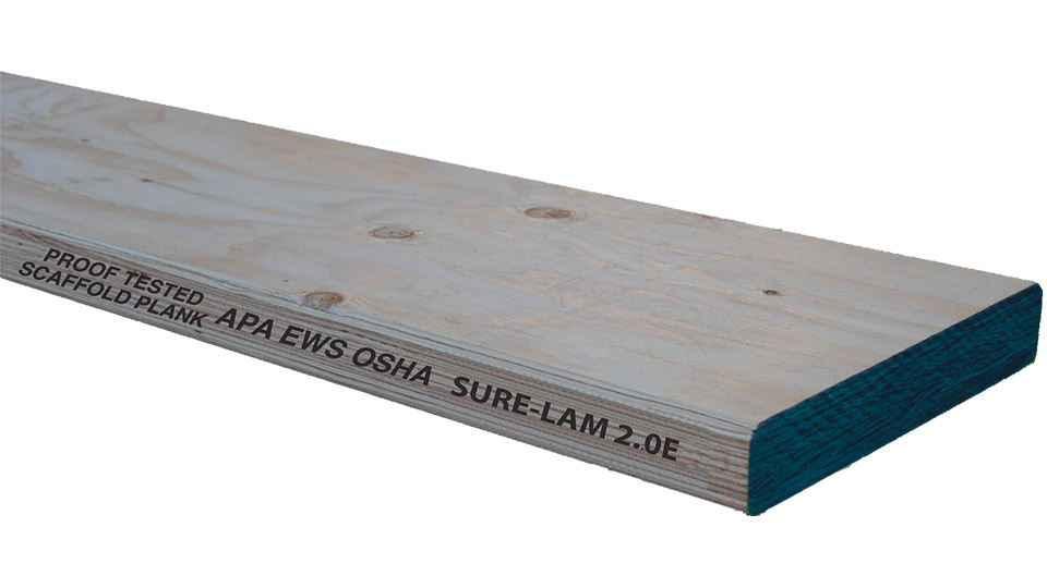 .Laminated Wood Plank, 16' Length - 2x10"