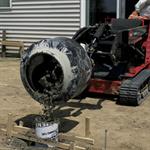Pengo 3 cu ft Concrete Mixer. Skidloader Cement Mixer, Stand On