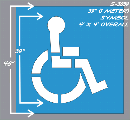 Rent a 39' Handicapped Stencil (Int'l Stand. Size) 1