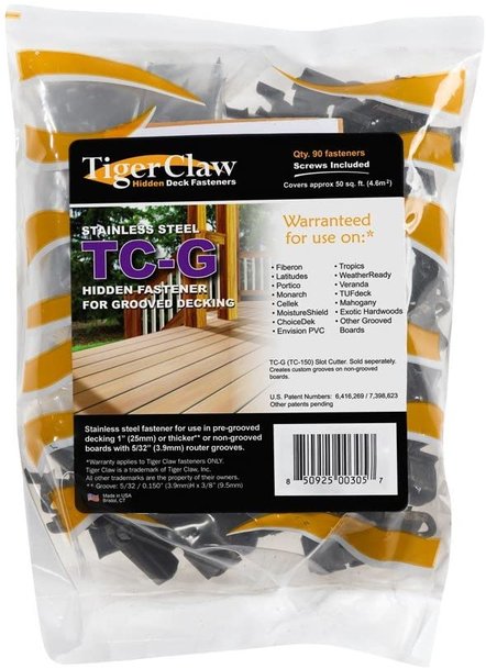 TC-G Tiger Claw Clip and Screw Kit, 90/Bag