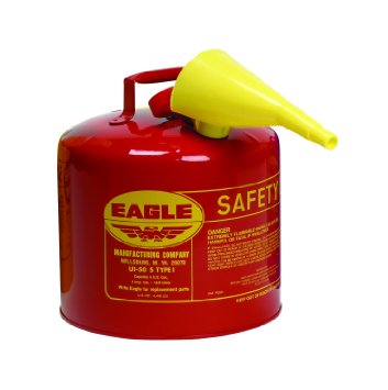 U1-50-FS 5 Gallon  Safety  Gas Can Red w/Plastic spout