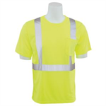 9601S Short Sleeve Plain T Lime Class 2 - LG