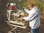 Rent a Brick/Block Saw with Water Tray, 14^, Gas