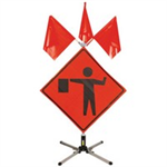 Flagger Ahead Sign Rental, 48^