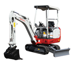 Rent a Mini Excavator Digger, 2.0 Ton Class, Takeuchi