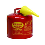 U1-50-FS 5 Gallon Metal Safety  Gas Can Red w/Plastic spout