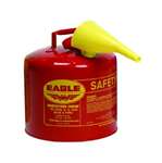 UI50FS 5 Gallon Metal Safety  Gas Can Red w/Plastic spout