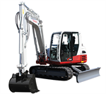 Takeuchi Excavator Digger Rental 8 Ton w/ Hydraulic Thumb