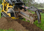 Trencher Attach. Rental, Stand On Skidloader 36^