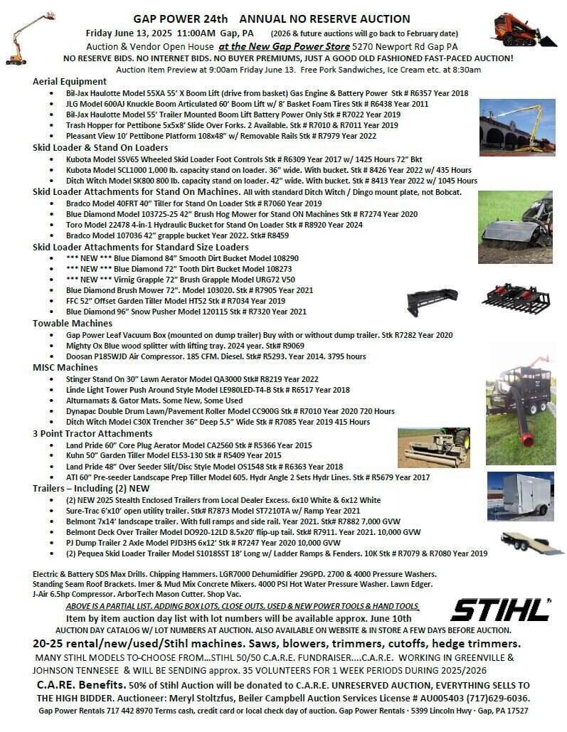 2025 Grand Opening, Auction, and Open House, Friday, June 13